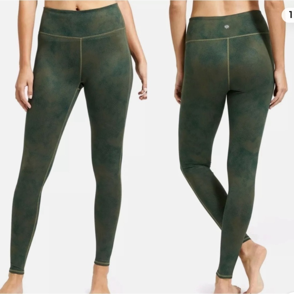 Athleta High Rise Chaturanga Tight Cloud Leggings Womens Small Green